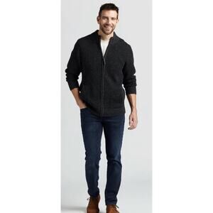 Tasso Elba Mock Neck full zip up Sweater XL